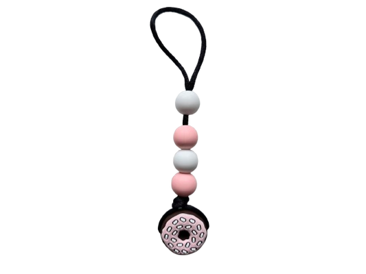 Pink Chocolate Donut Zipper Pull